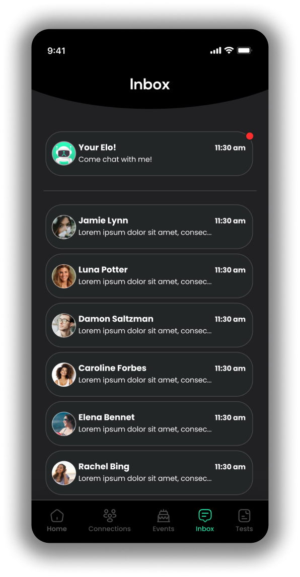 DigiElo Inbox Screen